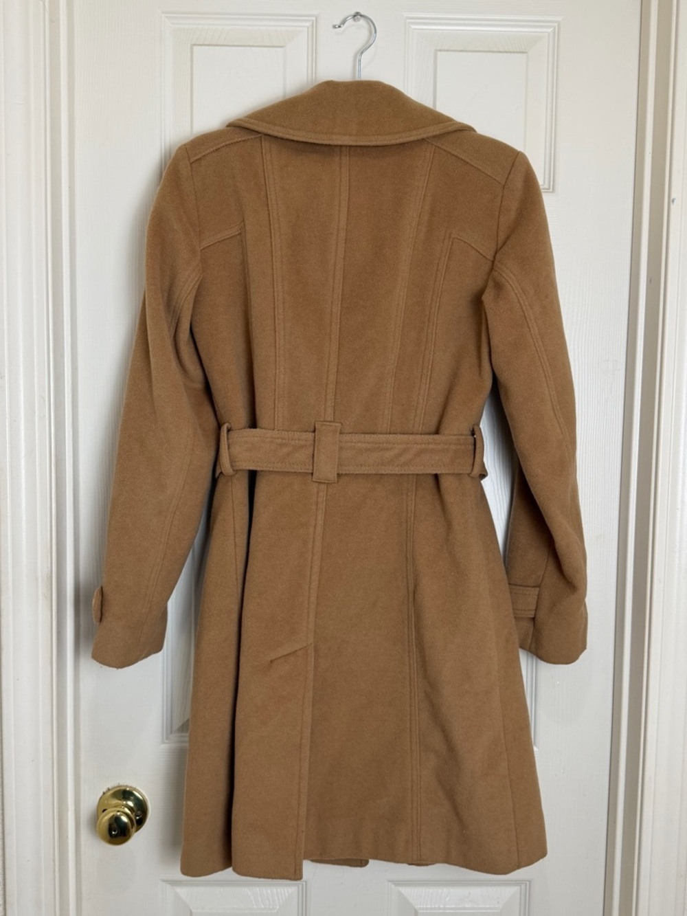 Michael Kors Camel Tan Wool-Blend Belted Coat - Picture 6 of 8